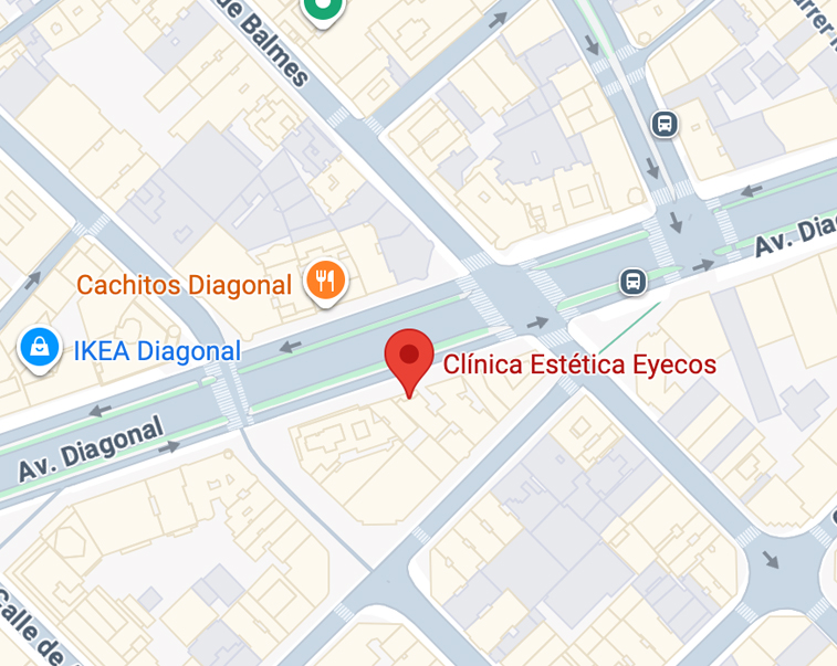Mapa Clínica Estética Barcelona. Eyecos